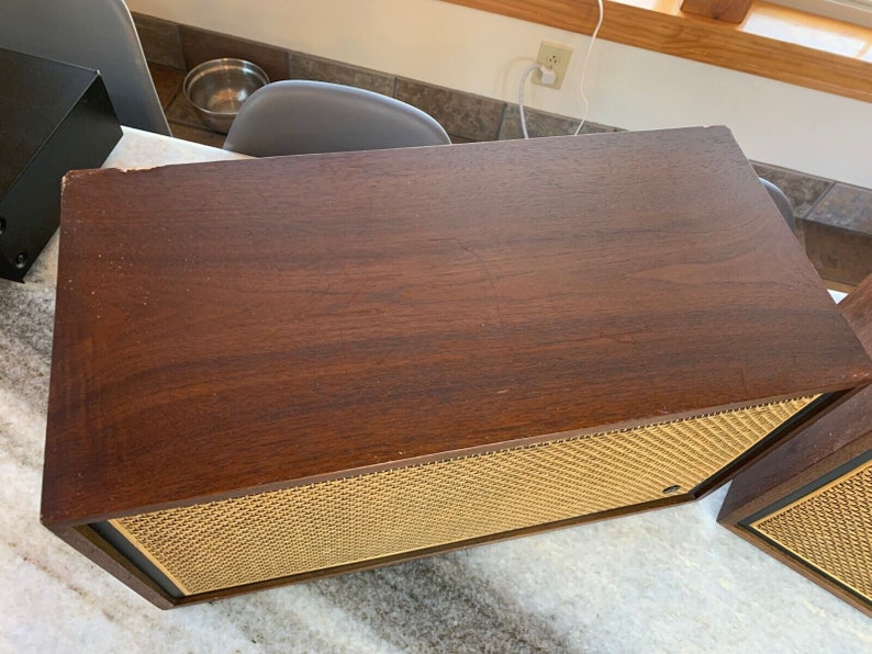 Vintage Mid Century Modern Mcm Wood Wooden Bookshelf Speakers Buchanan