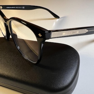 Giorgio armani ar7185 5001 eyeglass frames 52-20-145 black italy exposed core