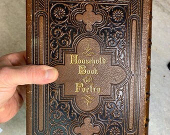 Antique Ornate Victorian 1875 Book Gilded Gilt Leather Antique Ornate Victorian 1875 Book Gilded Gilt Leather