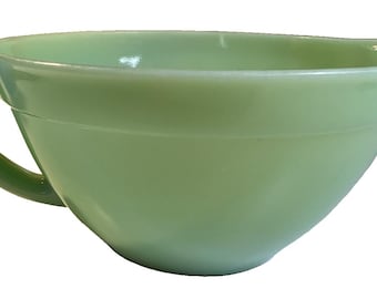 Vintage Fire King Jadeite Oven Ware Mixing Bowl W/handle and Pour