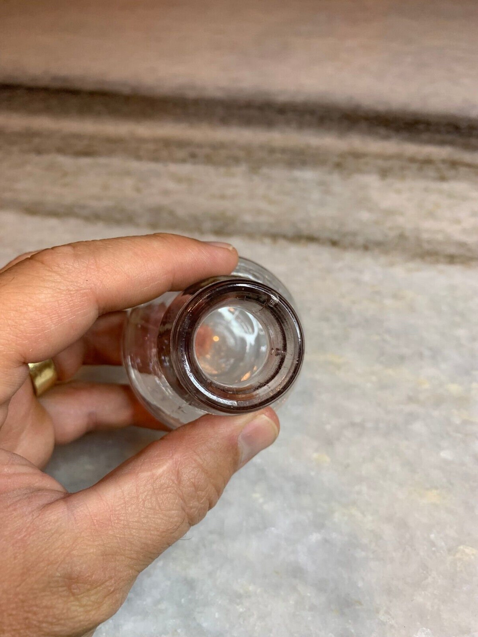 Antique Glass Ink Well Inkwell Jar Made in the Usa Clear Etsy