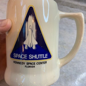 Vintage Antike NASA 72 KONZEPT Space Shuttle Schiff Becher Tasse Glas Kennedy Cent Raumschiff Orbiter Fleet Columbia Herausforderer Entdeckung Atlantis