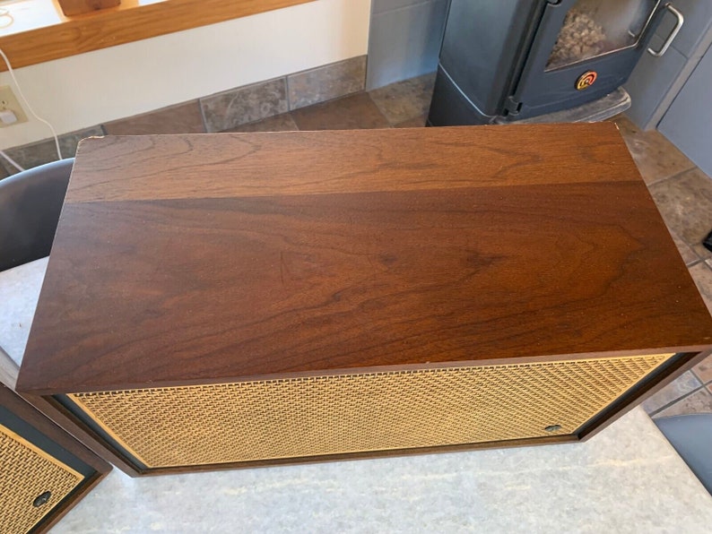 Vintage Mid Century Modern Mcm Wood Wooden Bookshelf Speakers Buchanan