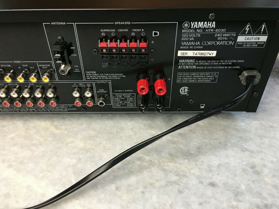 Yamaha htr6030 dolby digital pro logic ii 5.1 audio video av Etsy