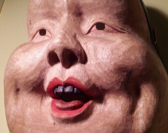 鉄製　お多福　お福様ふっくらした頬　お面　古美術　骨董品　重厚感あります il_340x270.3680500503_bxjq.jpg