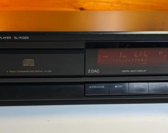 Vintage 1990s 90s panasonic sl-pj325 single 1 cd player dac display japan tested