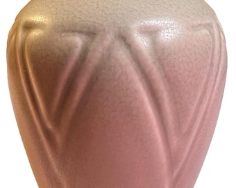 Antique rookwood pottery vase 2434 pink vellum glaze1928 arts crafts cincinnati