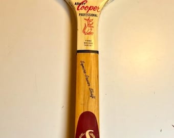 Vintage spalding ashley cooper professional wood wooden ash tennis racquet