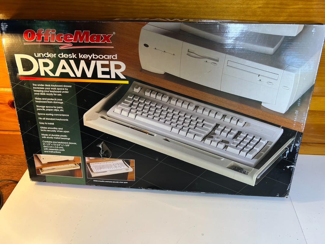 New Antique Vintage Computing 1990s 90s Officemax Under Desk Keyboard ...