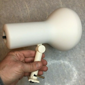 Vintage lightolier 7155 r30 lampadina bianco / crema contenitore / lattina traccia testa luminosa, sughero