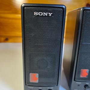 Vintage sony srs-55 active speaker system walkman discman nos made in japan 1991 image 13