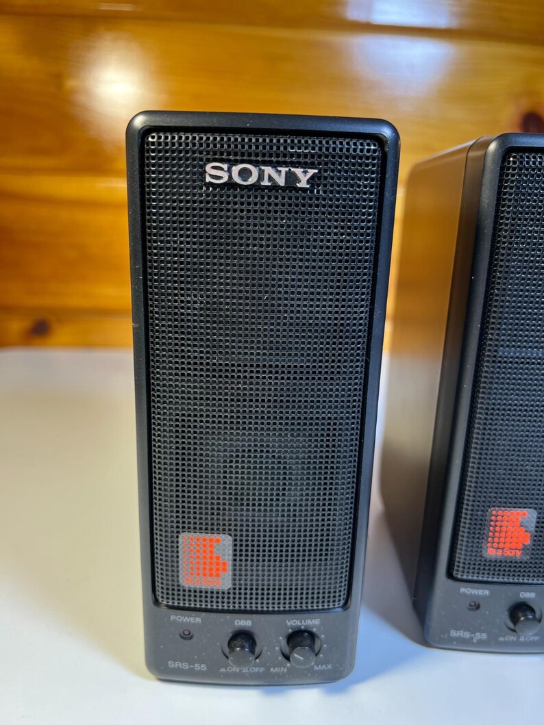 Vintage sony srs-55 active speaker system walkman discman nos made in japan 1991 image 13