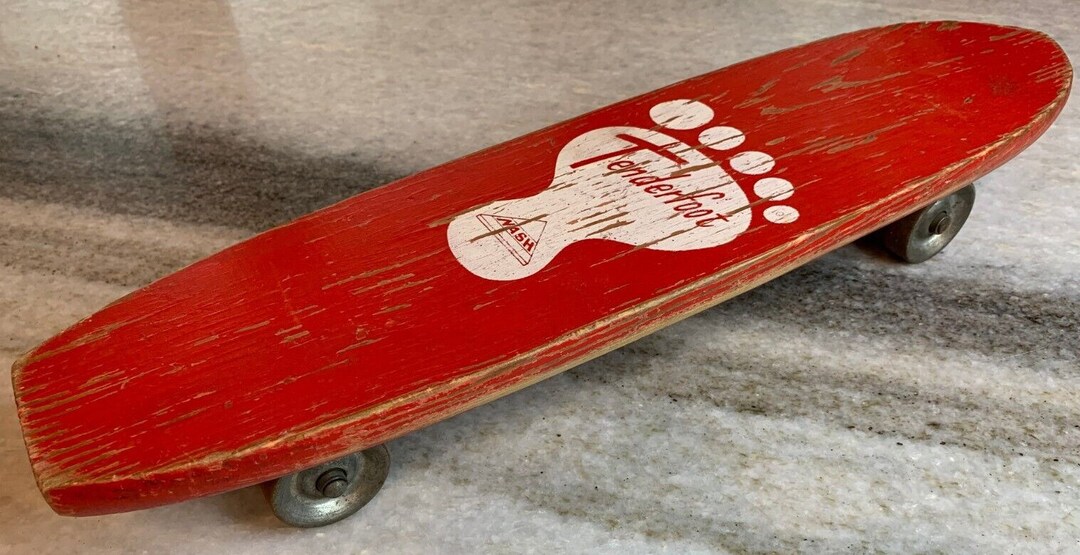 Vintage 60s Tenderfoot by Nash Sidewalk Surfboard Wooden 