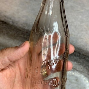 Antique, art deco, kelly beverage co, clear bottle, from havre de grace maryland