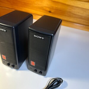 Vintage sony srs-55 active speaker system walkman discman nos made in japan 1991 image 17