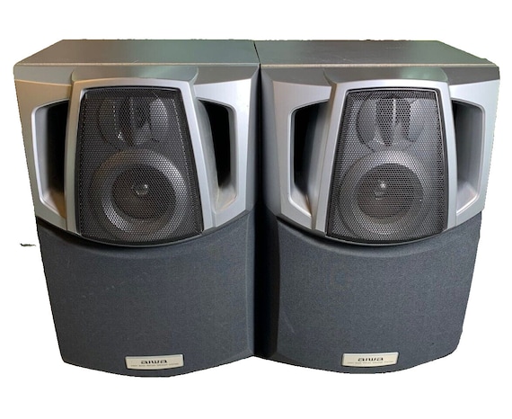 Vintage 1990s 90s Quality Aiwa Sx-naj22 Bookshelf Speakers 3 Way