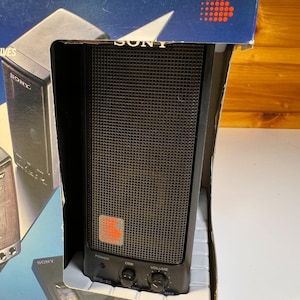 Vintage sony srs-55 active speaker system walkman discman nos made in japan 1991 image 3