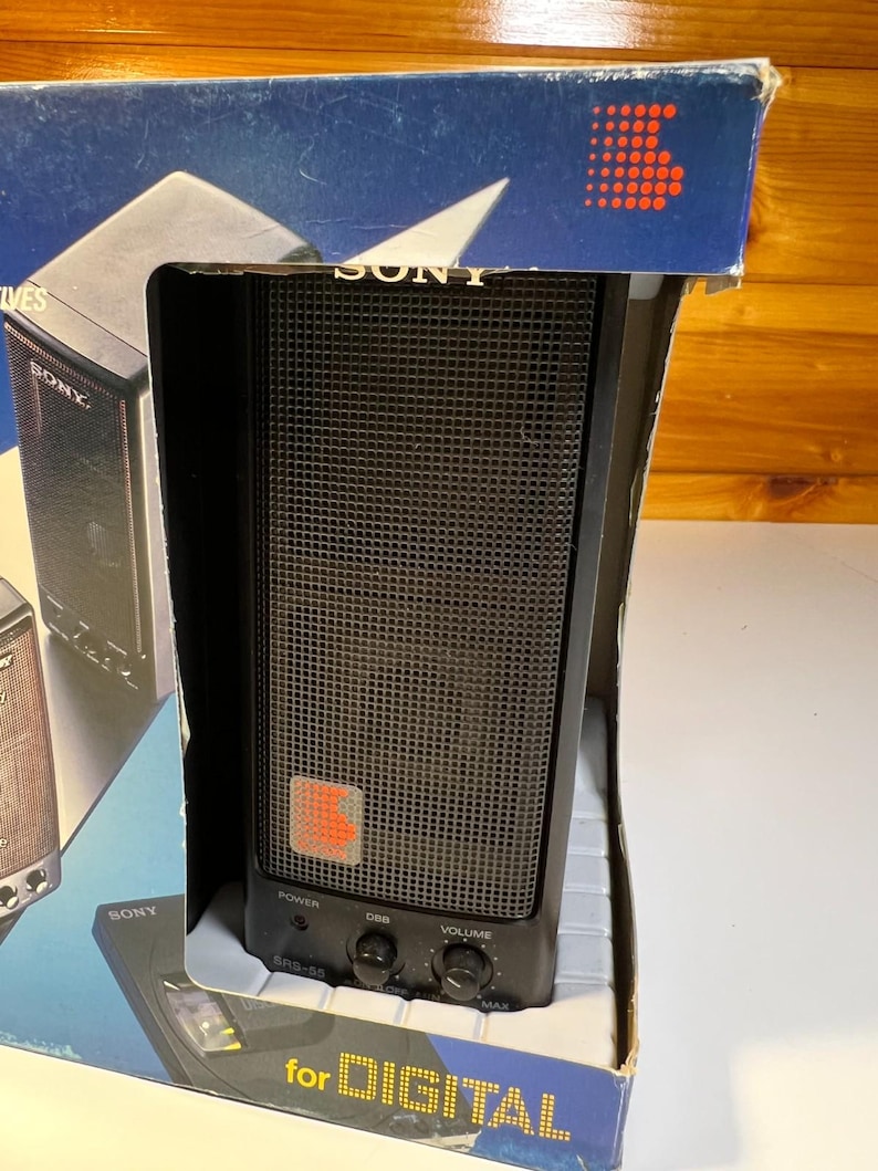 Vintage sony srs-55 active speaker system walkman discman nos made in japan 1991 image 3