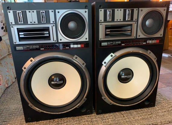 SANSUI オーディオセット LOCAL Pick-up ONLY: Vintage 1980s 80s Sansui Sp-z99 4-way