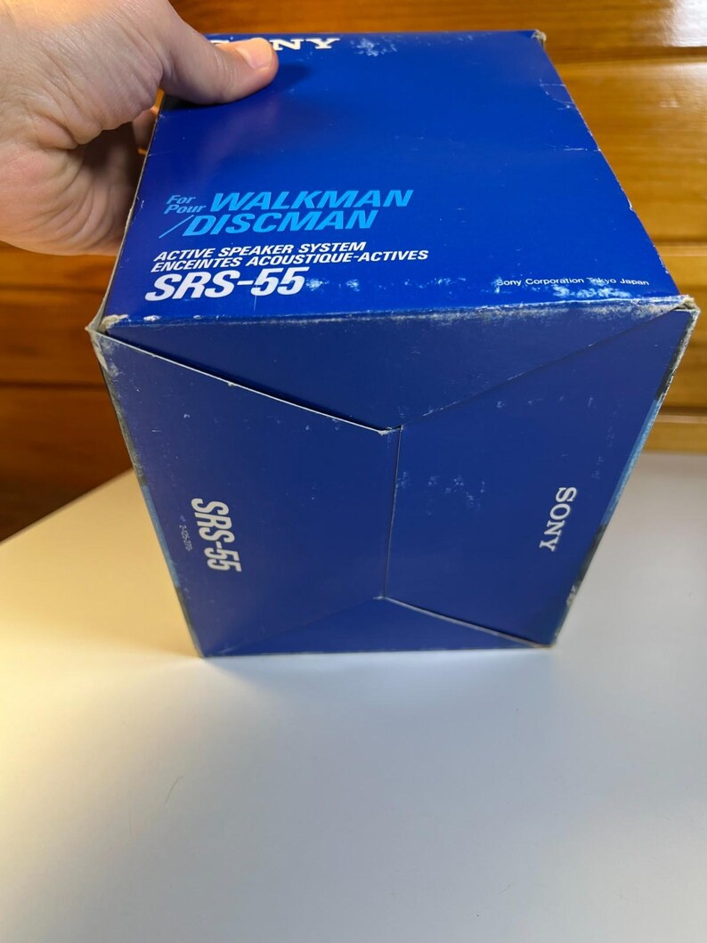 Vintage sony srs-55 active speaker system walkman discman nos made in japan 1991 image 10