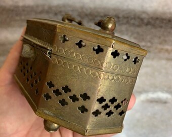 アンティーク ヴィンテージ 真鍮製、ロック、小物、ボックス ロック