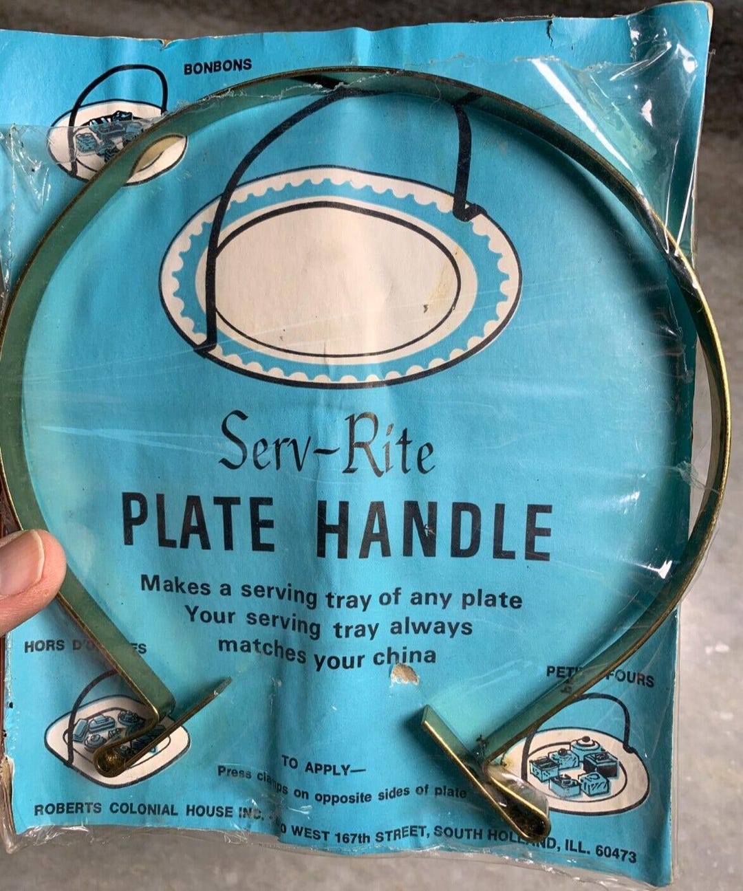 Antique Vintage Serv-rite Serve Right Plate Tray Handle Attachment ...