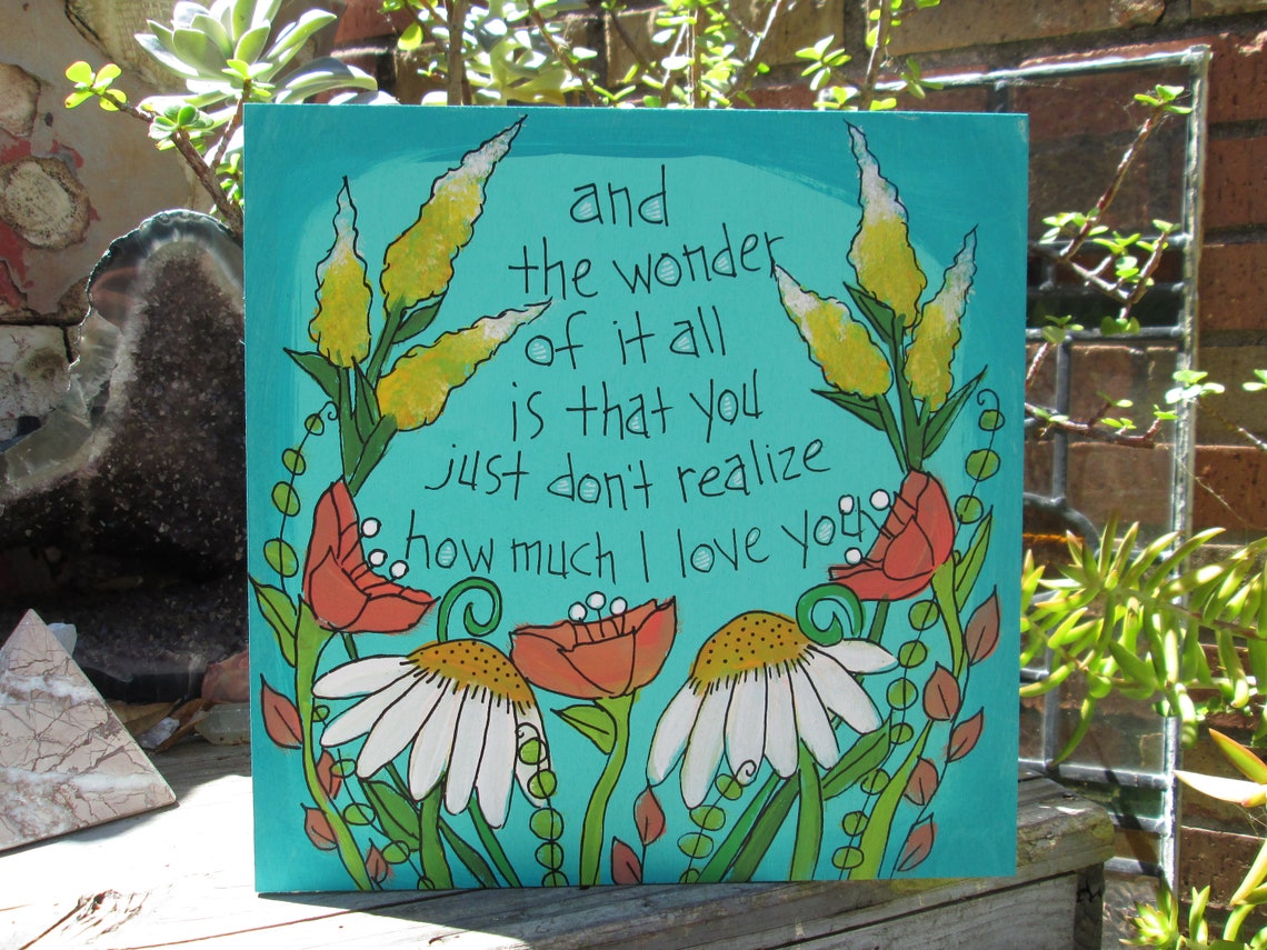 Eric Clapton Lyrics Painting on 10 by 10 Wood Panel Etsy