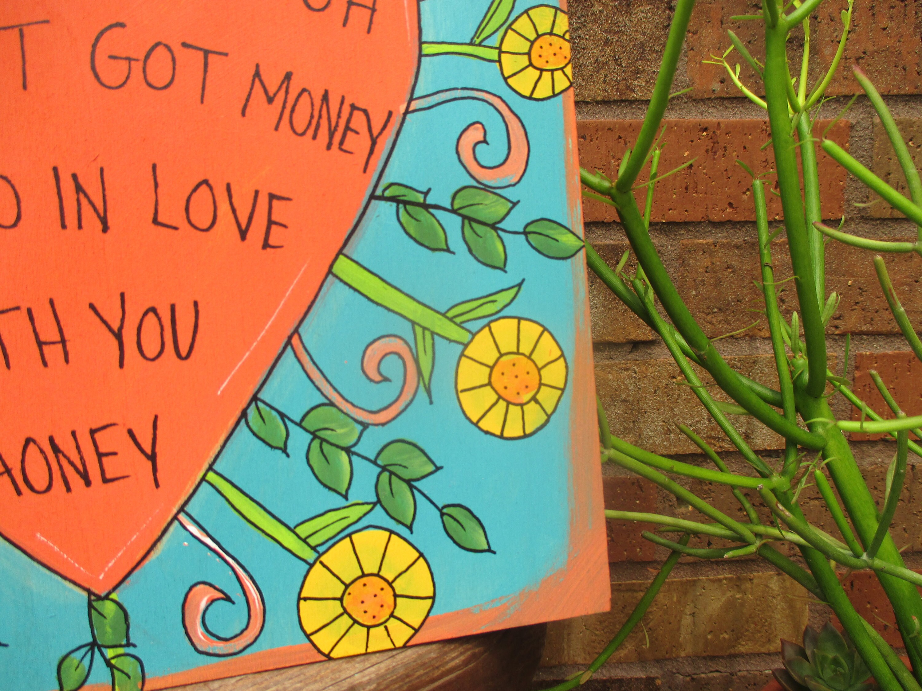 Danny's Song lyrics painting on 10 by 10 wood panel Etsy