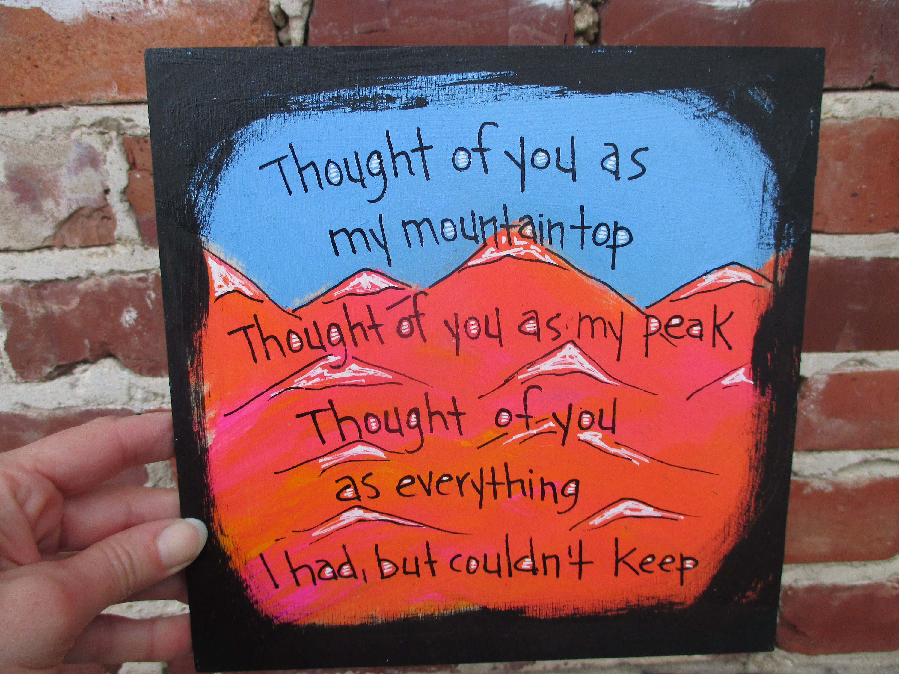 The Velvet Underground Lyrics Painting On 8 By 8 Wood Panel Pale Blue Eyes Song Lyric