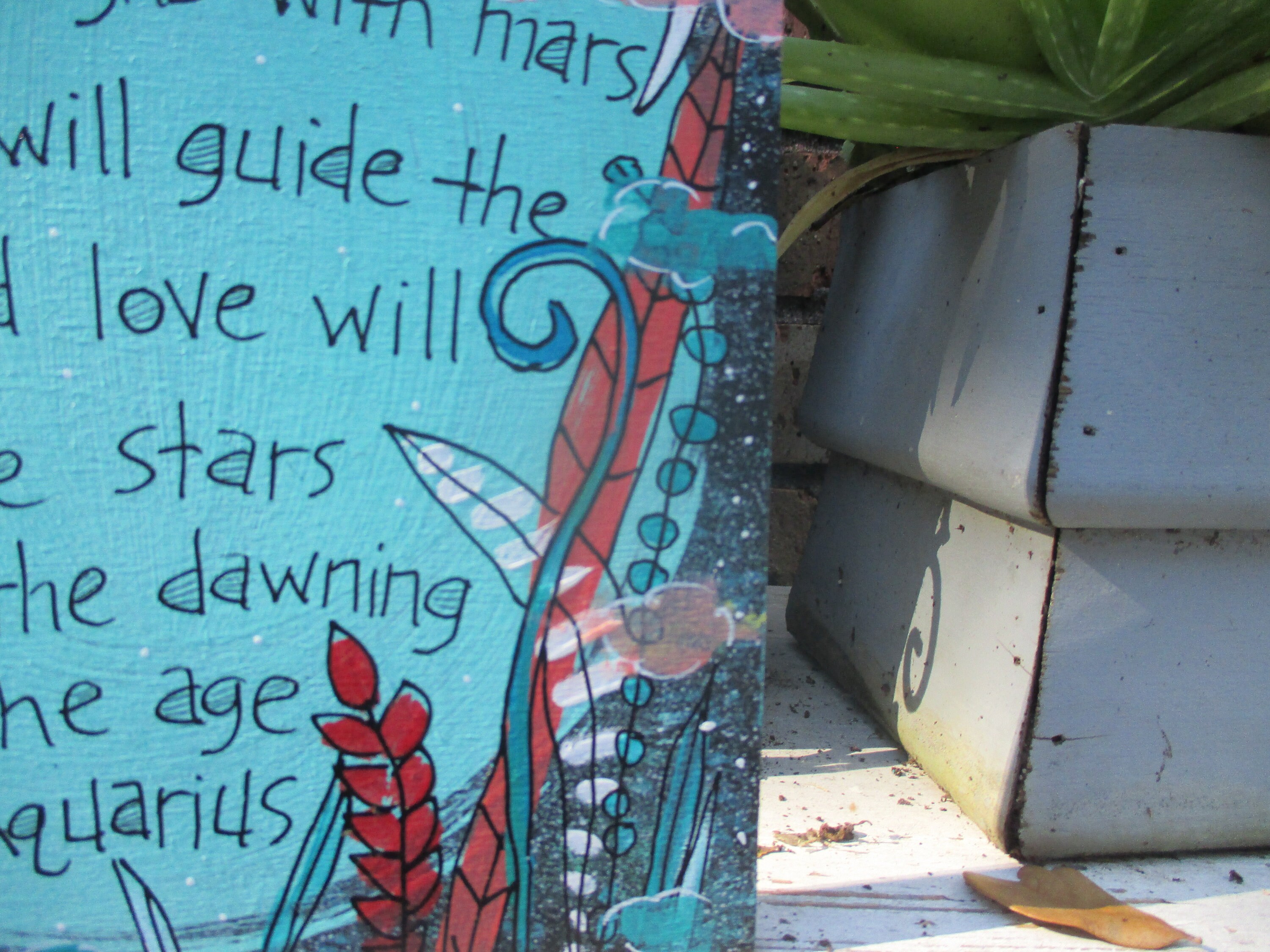 The Age of Aquarius Lyrics Painting on 8 by 8 Wood - Etsy