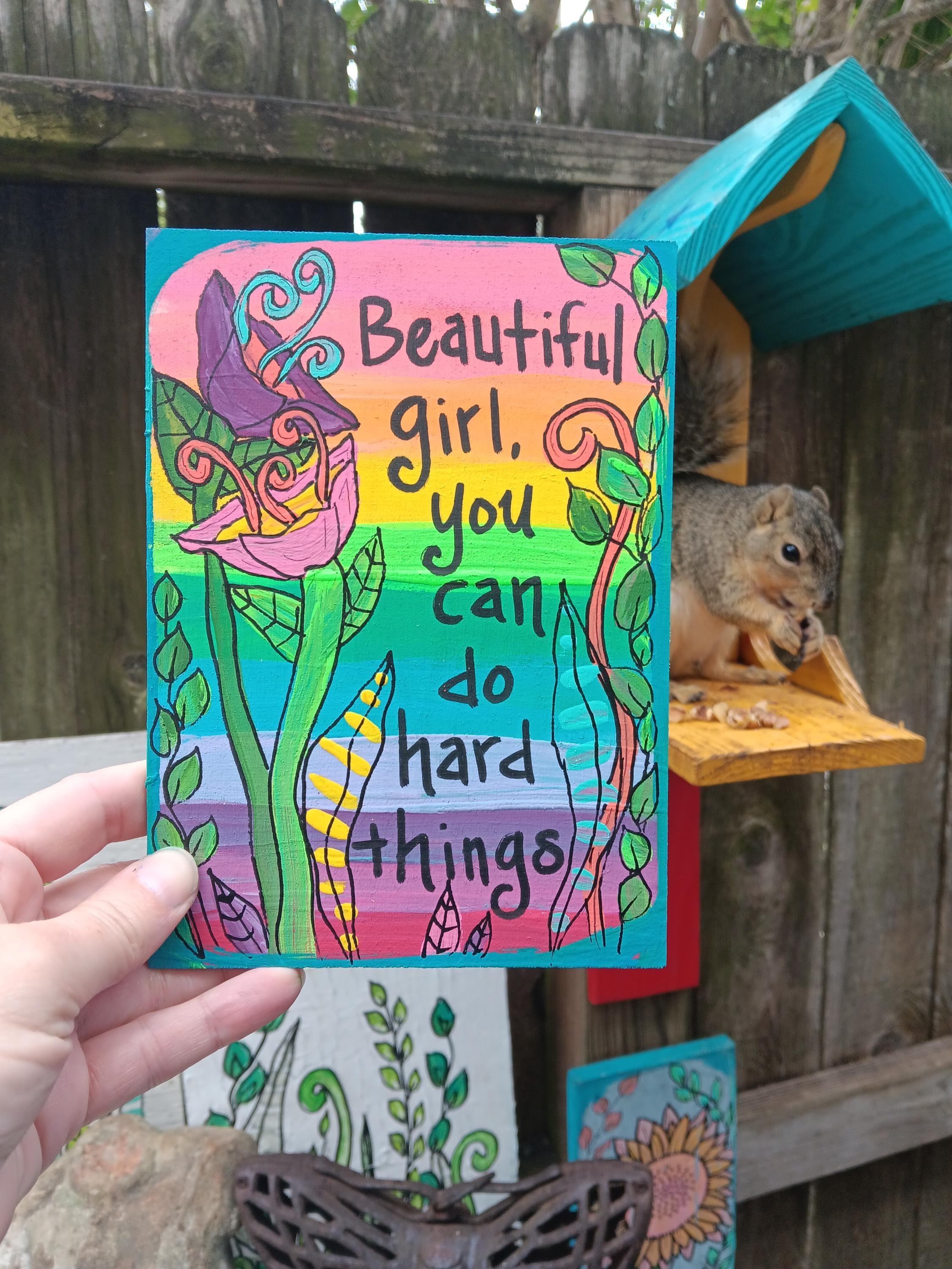 You Can Do Hard Things - Colorful Hand-painted Inspirational and ...