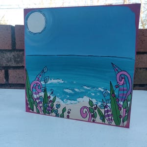 Customer choice of quote or lyric on this 10 x 10" wood panel, personalized painting, custom lyric sign, custom quote sign, hand-painted art
