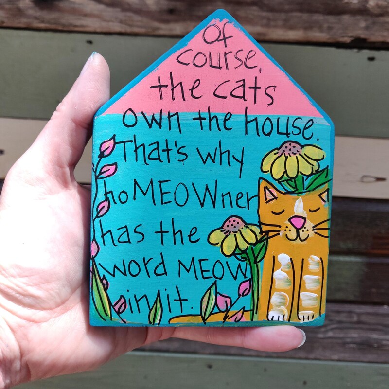 Cat Rules the House Signs - Etsy