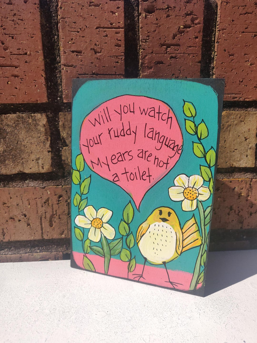 Funny Bird Art: IT Crowd Quote, Hand-painted Wood Panel (7x5") - Etsy