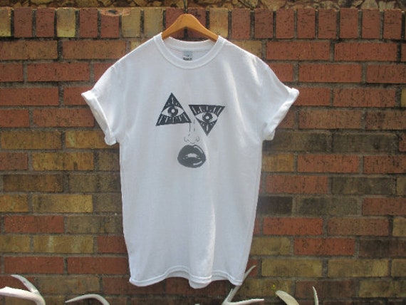 Medium Only All Seeing Eye and Face T 
