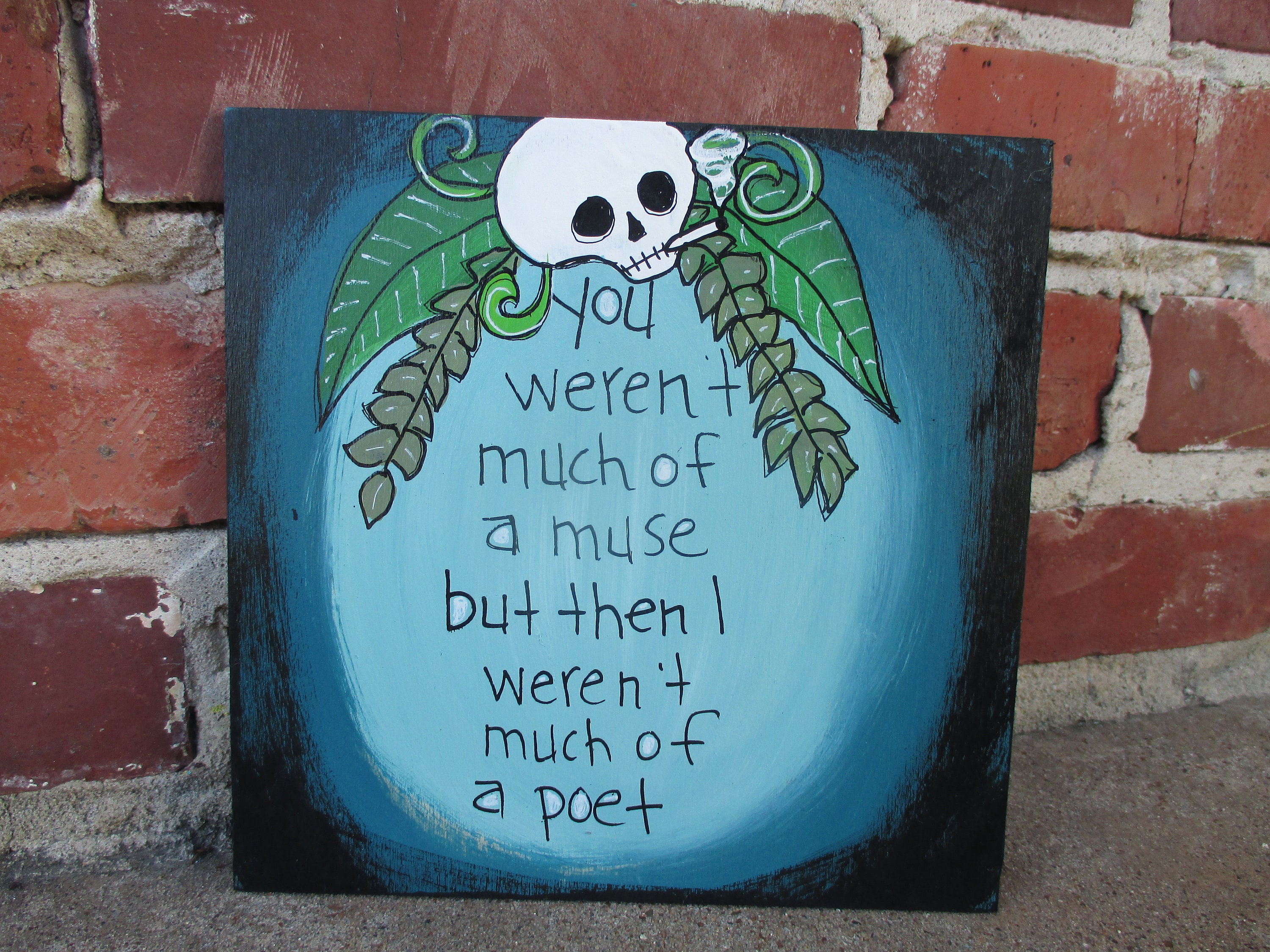 Nick Cave The Bad Seeds Lyrics Painting On 8 By 8 Wood Etsy