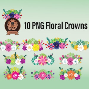 floral hats clipart 10 colorful png illustrations