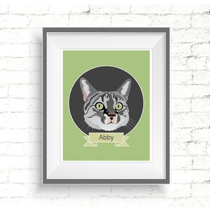 Custom Digital Cat Portrait, Hand Drawn From Photos, Personalized Pet Face Illustrations, Sympathy Gifts, Pet Memorial, Gifts For Cat Mom image 10