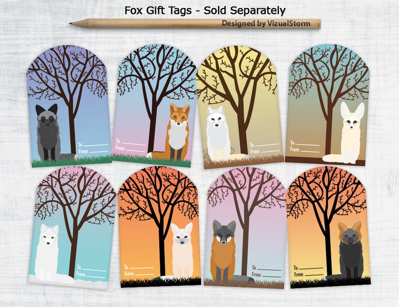 Autumn Woodland Gift Tags 10 Printable Fall Forest Tag Set, To/From and Thank You Fox Owl Squirrel Chipmunk 300dpi Jpg Collage Sheet image 4