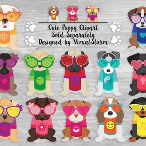 Cute Puppy Clipart Png Puppies, Labrador Retriever, English Bulldog, Baby Dog Breeds Png Clip Art Bundle, Boxer Dog, Toy Poodle, Shar Pei image 5