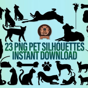 cat and dog silhouette clipart