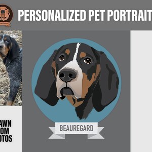 Custom Digital Dog Portraits, Hand Drawn From Photos, Personalized Pet Face Illustration, Handmade Animal Sympathy Gift, Gifts For Dog Mom image 8