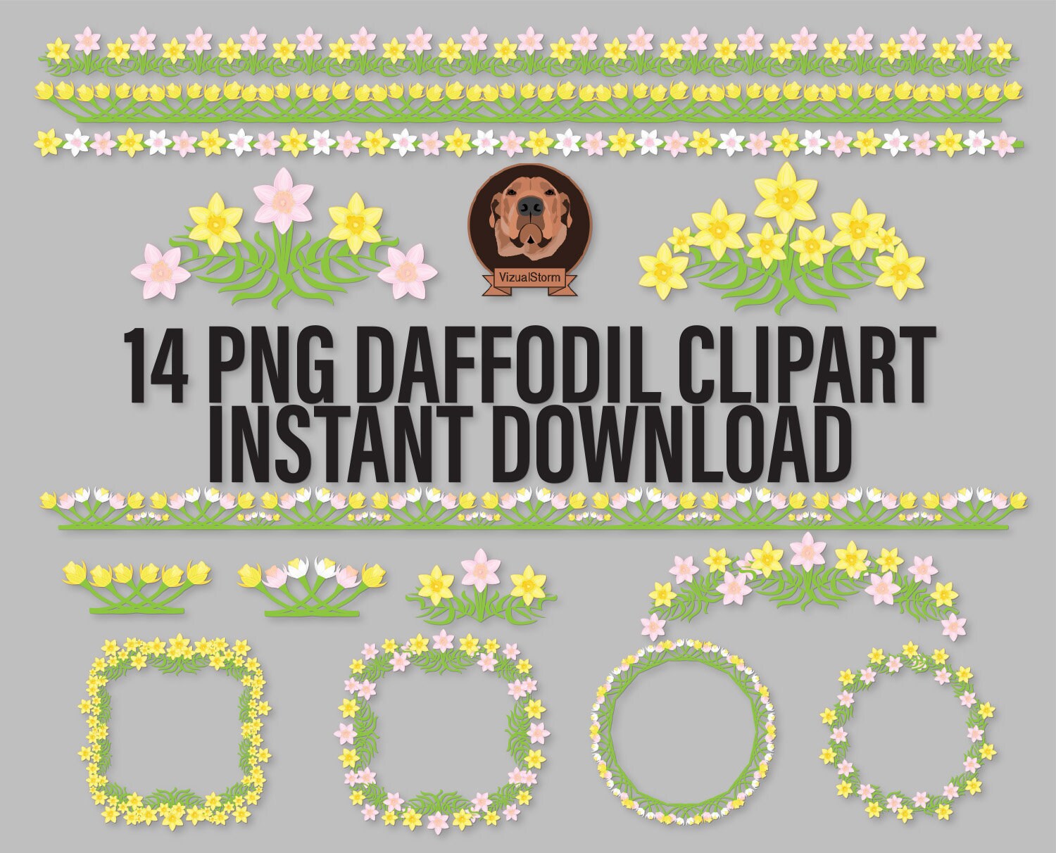 Png Daffodil Floral Borders and Frames - Mothers Day Photo Frame Clip ...