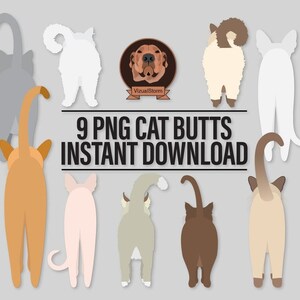 cat butts clipart