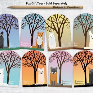 Diy Printable Arctic Animals Gift Tags To/From Christmas Wildlife Hanging Tag Designs with Glaciers, Digital Jpg Collage Sheet, 1.75 x 3 image 5