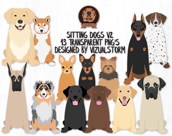 Clipart chien assis devant - 12 Png races de chiens, Labrador, Retriever, Shiba Inu, Min Pin, Yorki, Doberman, GSP, Mastiff, Aussie, Chihuahua