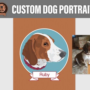 Custom Digital Dog Portraits, Hand Drawn From Photos, Personalized Pet Face Illustration, Handmade Animal Sympathy Gift, Gifts For Dog Mom image 9