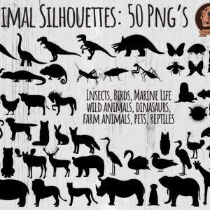 Png Wildlife Silhouettes Animals from the Woodlands, Africa, Farm, Reptiles, Dinosaurs, Aquatic Life, Insects, Cat and Dog 50 Png's image 1