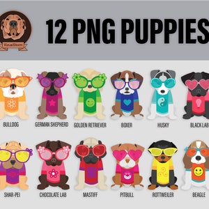 Puppies Wearing Sunglasses Cute PNG Puppy Breeds, Dapper Dog Clipart, Pet Fashionista, Beach Dogs, Animal Pool Party Clip Art, Summer Png image 2