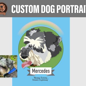 Custom Digital Dog Portraits, Hand Drawn From Photos, Personalized Pet Face Illustration, Handmade Animal Sympathy Gift, Gifts For Dog Mom image 6